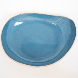 Assiette bleu azur